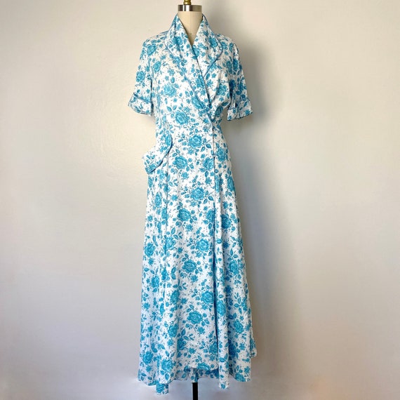 1940s Vintage Dressing Gown Housecoat Robe Dress s