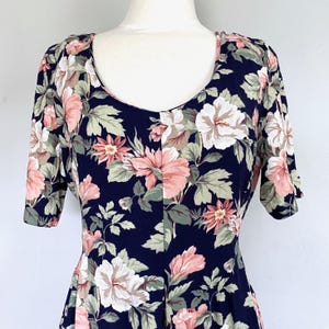 Tuta anni &#39;80, in cotone floreale, minimalista, a gamba larga, stile palazzo, stile Boho, EXPO, taglia alla caviglia, taglia L