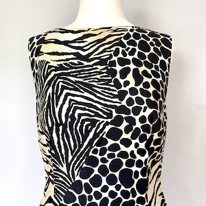 Dolce & Gabbana Vintage Raw Silk Dress: 1996 Animal Print, Size US 8