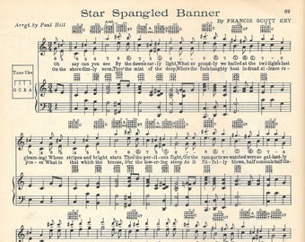 Instant digital download Star Spangled Banner Antique Sheet Music