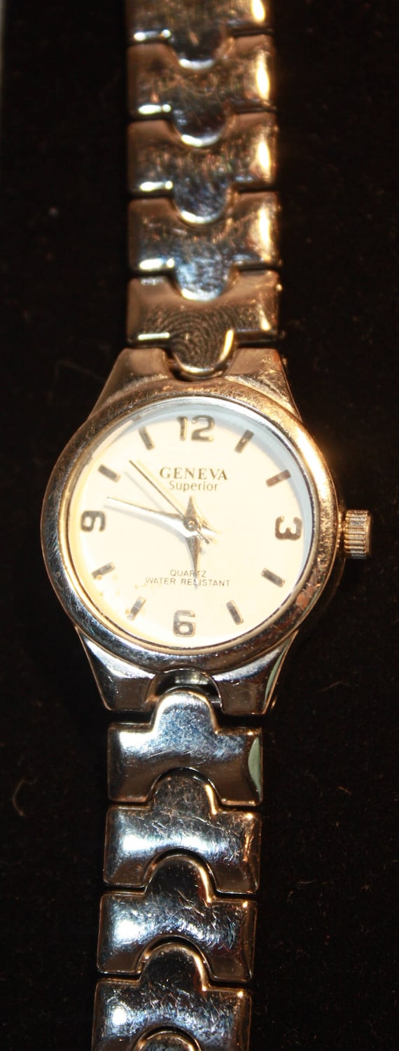 Geneva Superior Lady s Watch Silver Tone Etsy Canada