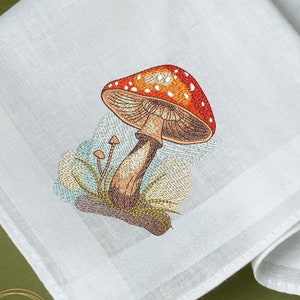 Mushroom Machine Embroidery Design. Embroidery pattern home and clothing decor, embroidery motif forest gardern embroidery
