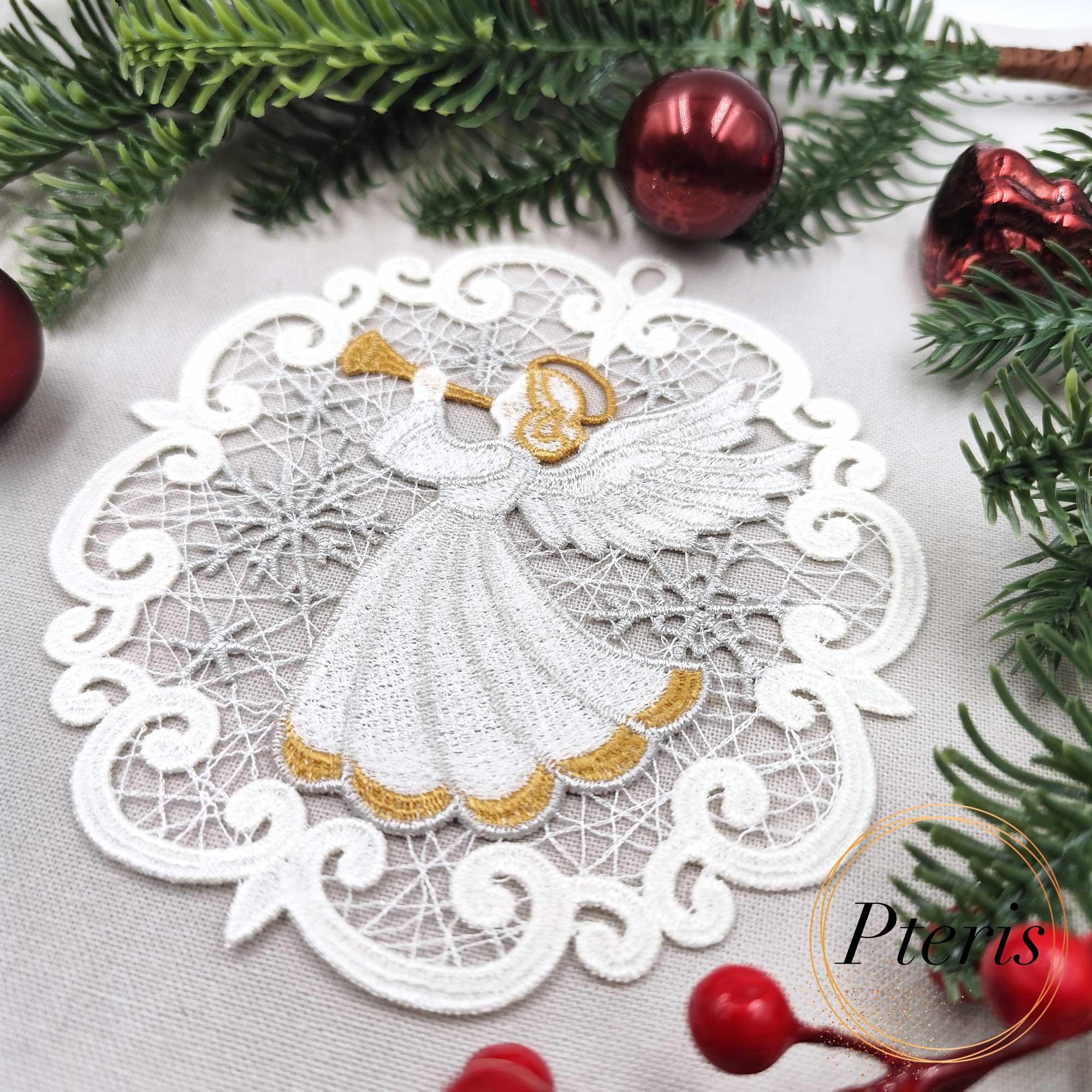 FSL Angel Machine Embroidery Design, Free Standing Lace Christmas ...
