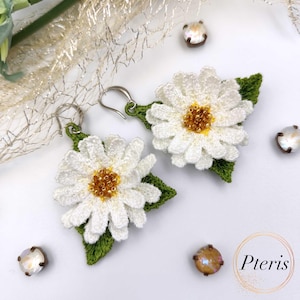 Daisy Earrings Machine Embroidery Design: FSL Jewelry (4x4 Hoop)
