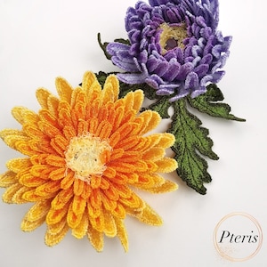 3D Chrysanthemum Flower Machine Embroidery Design: FSL Jewelry Motif (4x4 Hoop)