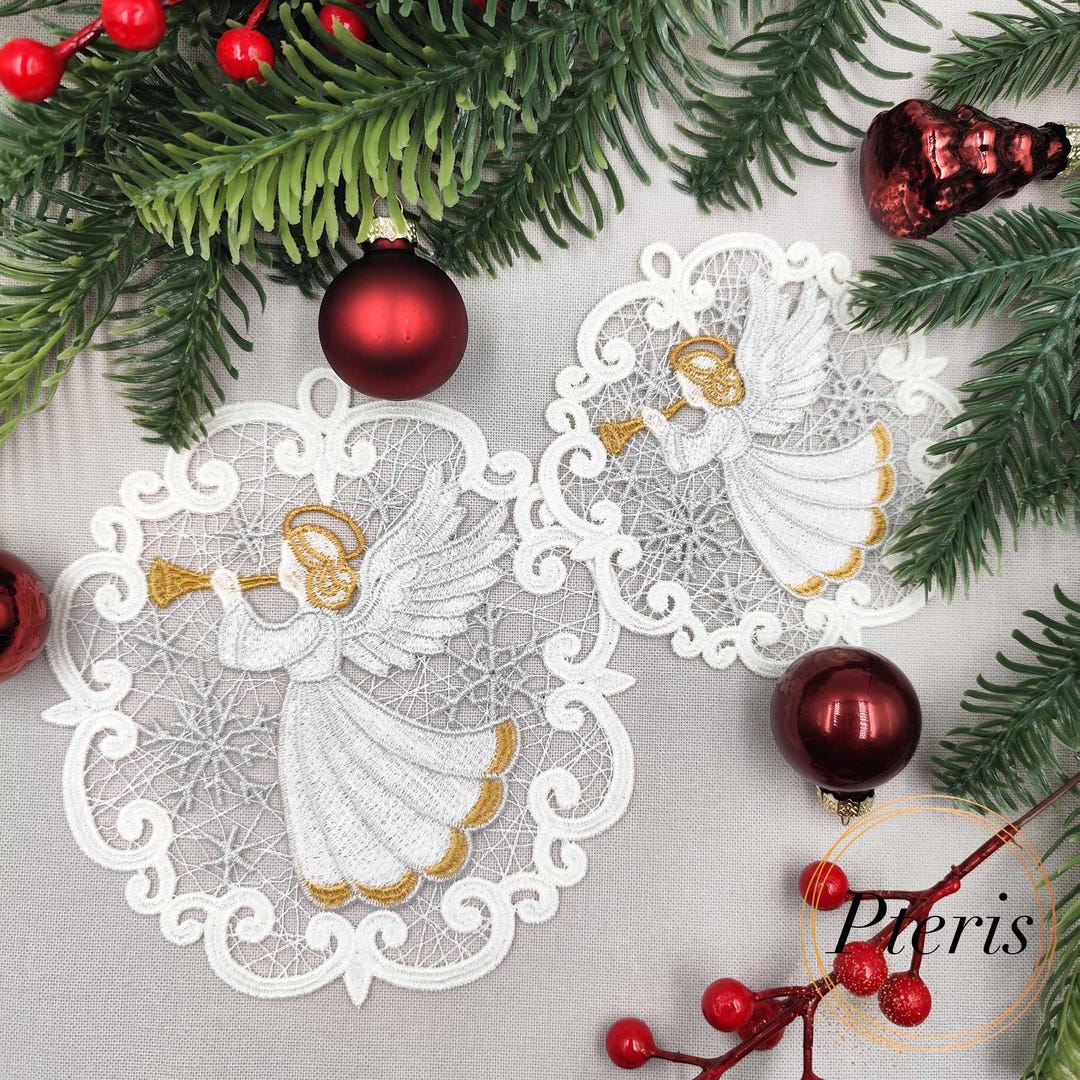 FSL Angel Machine Embroidery Design, Free Standing Lace Christmas ...