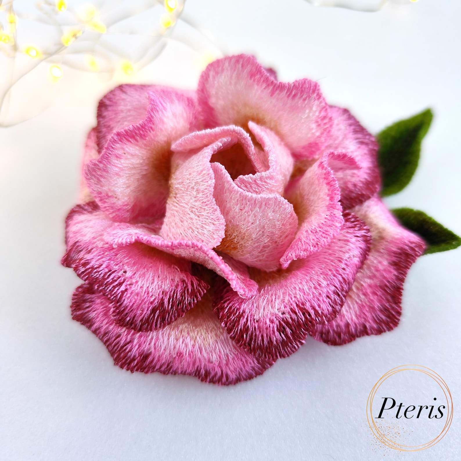 3D Rose Embroidery Design: FSL Flower Motif, 4x4 Hoop (digital Download ...