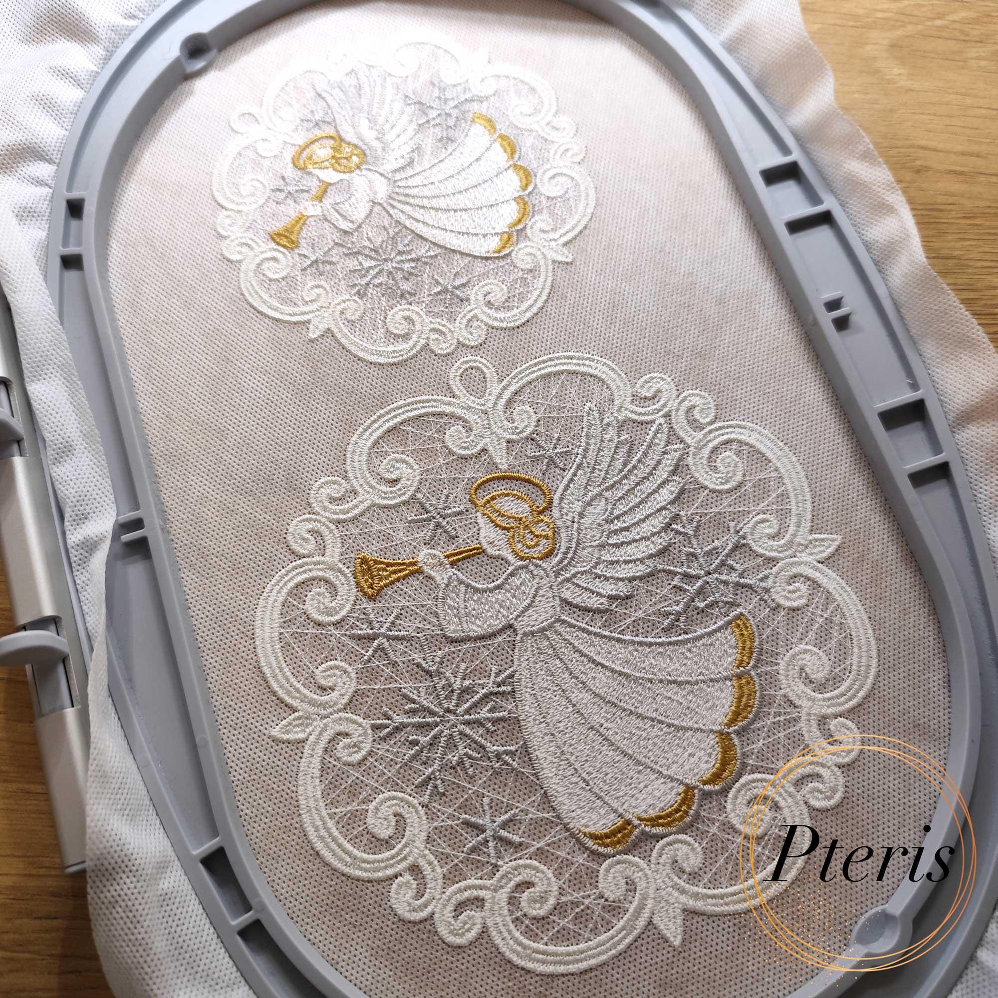 FSL Angel Machine Embroidery Design, Free Standing Lace Christmas ...