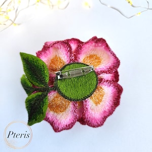 3D Rose Embroidery Design: FSL Flower Motif, 4x4 Hoop (digital Download ...