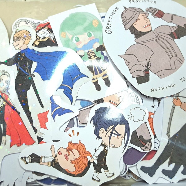 Three Houses Stickers, Waterproof, 3-4"