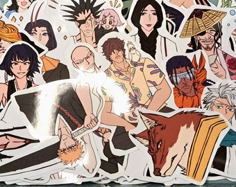 Pegatinas Shinigami, vinilo, impermeables, 3-4"