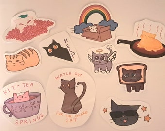 Stickers chats - Cadeaux drôles et mignons pour amoureux des chats