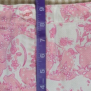 Lilly Pulitzer Rare Run for the Roses Rhino bloemen roze witte piqué enkelbroek afbeelding 8