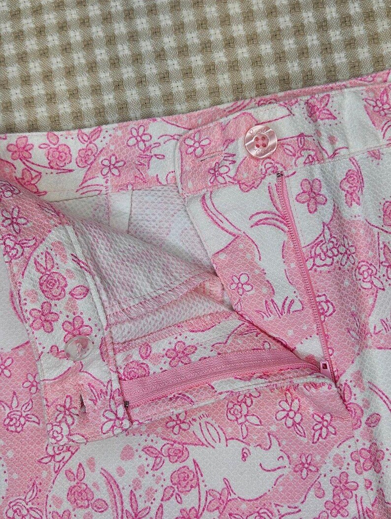 Lilly Pulitzer Rare Run for the Roses Rhino bloemen roze witte piqué enkelbroek afbeelding 3