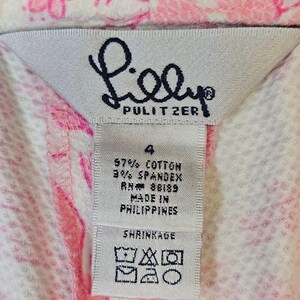 Lilly Pulitzer Rare Run for the Roses Rhino bloemen roze witte piqué enkelbroek afbeelding 5