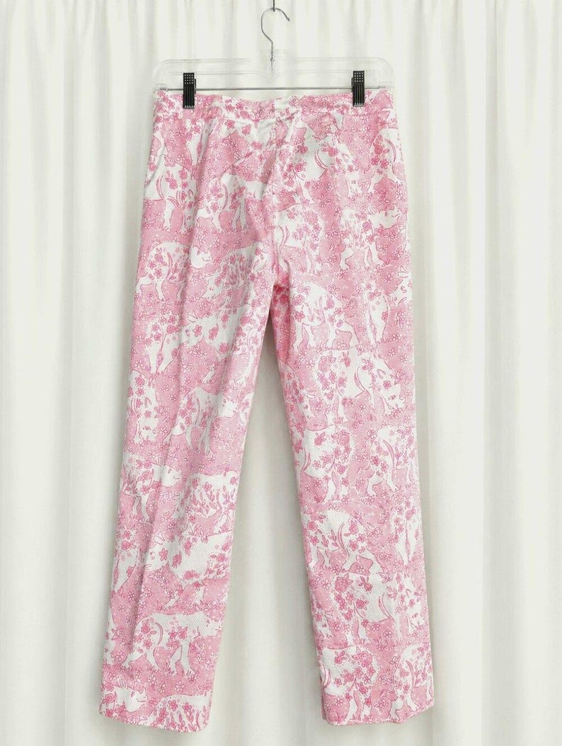 Lilly Pulitzer Rare Run for the Roses Rhino bloemen roze witte piqué enkelbroek afbeelding 2