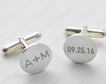 Personalized Groom Wedding Cufflinks,Date and Initials Cufflinks,Monogram Cufflinks,Engraved Cufflinks,Wedding Favors, Engagement Gift