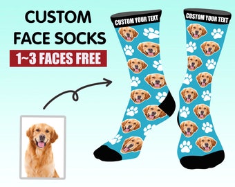 Personalized Face Socks, Custom Dog Face Socks, Custom Pet Photo Socks, Dog Lover Socks, Birthday Gift For Friend S017