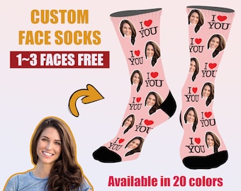 Personalized Face Socks, Custom Photo Socks, Custom Printed Picture Socks, Funny Photo Socks, Best Gift For Men Women  S005