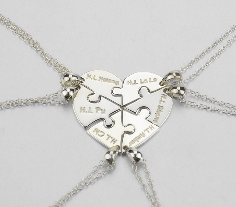 Heart Puzzle Necklacefamily Necklace6 