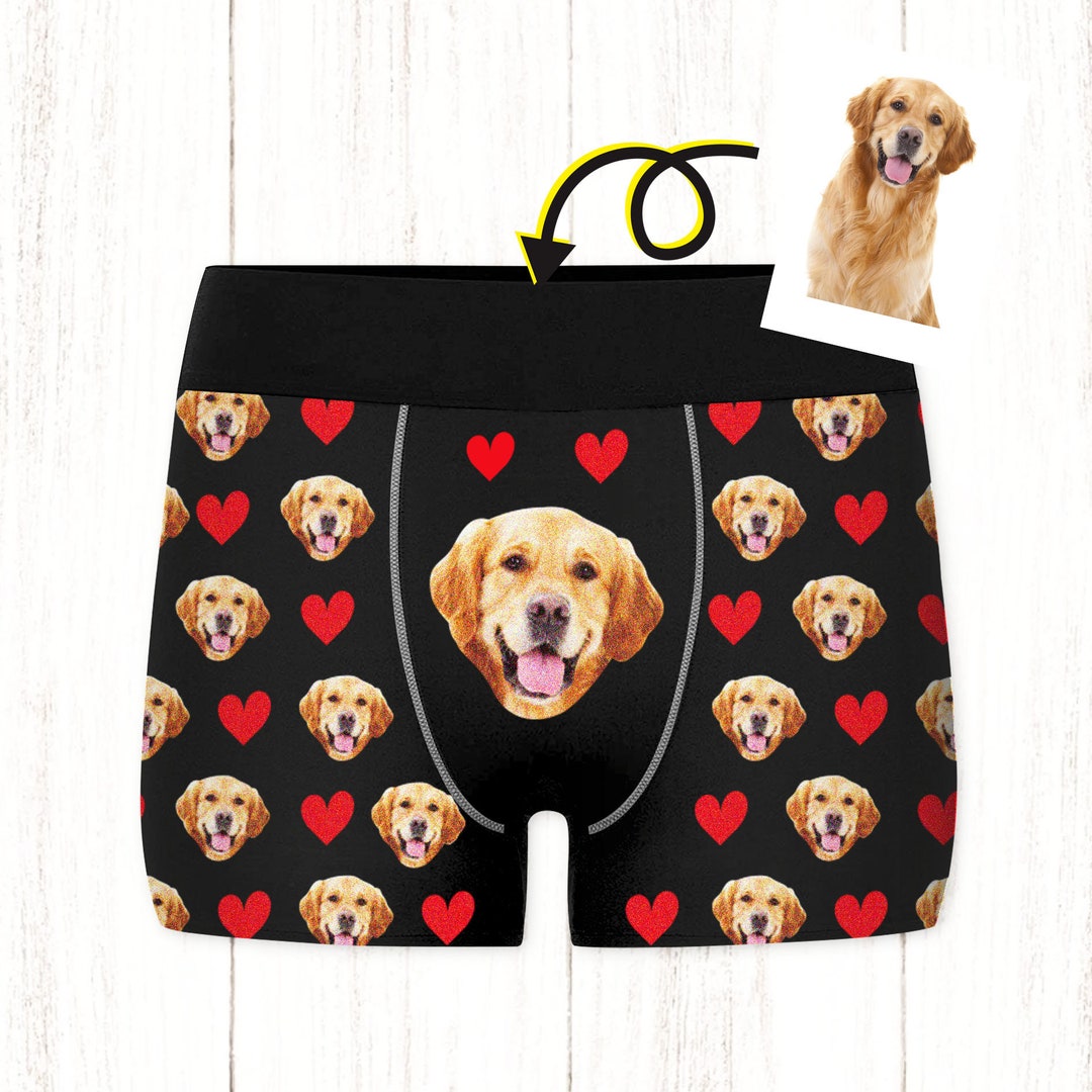 Personalized Boxer With Dog Face, Custom Dog Face Boxer