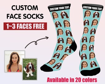 Personalized Face Socks, Custom Dog Photo Socks, Custom Photo Socks With Pet, Love Dog Socks, Best Gift For Women S016