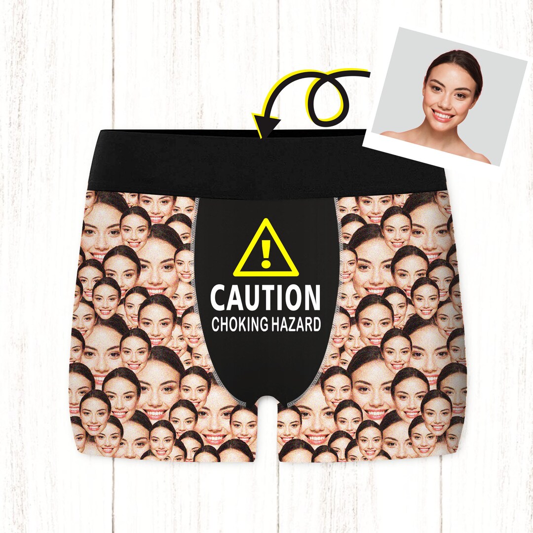 Personalized Photo Boxer Briefs Funny Men's Face Etsy