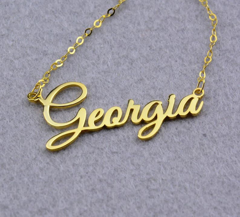 Gold Name Necklace,Nameplate Necklace,Custom Necklace,Personalized Name Necklace,Any Font Necklace,Personalized Jewelry,Name Pendant N182