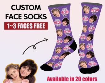 Personalized Face Socks For Mom, Custom Photo Socks With Face, Mother Love Sock, Funny Picture Socks, Best Gift For Mother S009