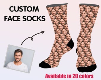 Valentines Gift, Custom Face Socks, Personalized Photo Socks With Any Face For Men And Women, Funny Photo Socks, Father's Day Gift, S023