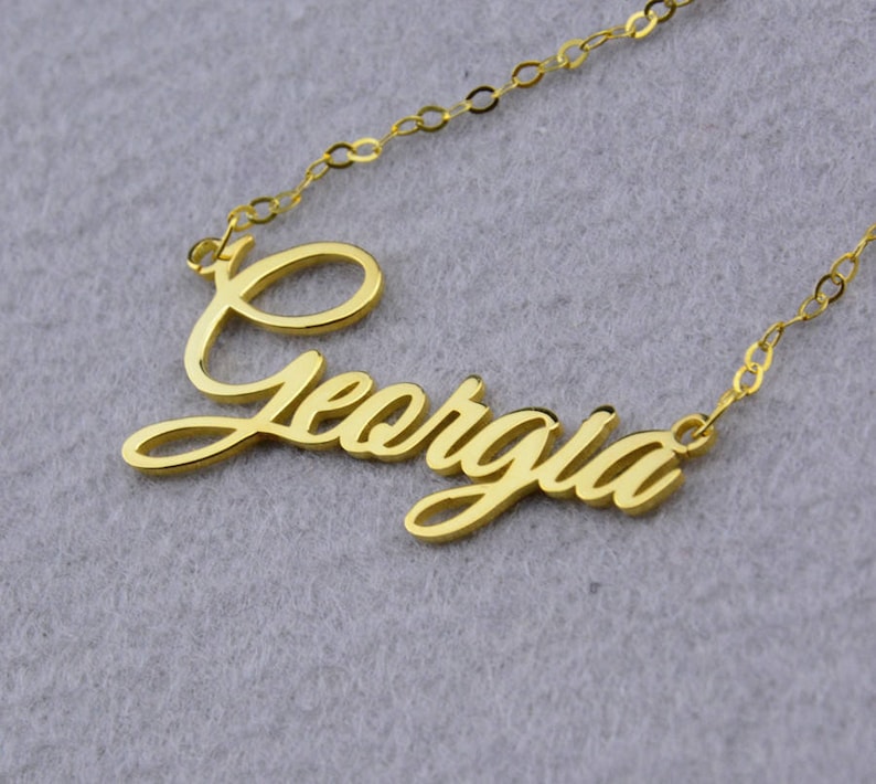 Gold Name Necklace,Nameplate Necklace,Custom Necklace,Personalized Name Necklace,Any Font Necklace,Personalized Jewelry,Name Pendant N182