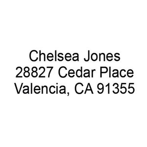 Custom Self Inking Address Stamp, Simple Return Address