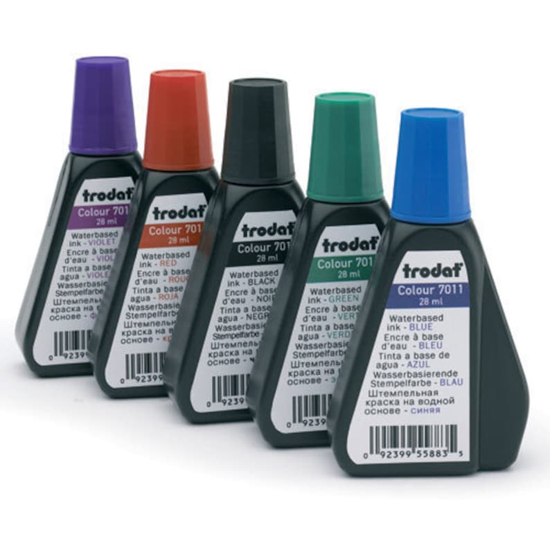 Trodat Ink Bottles Self Inking Stamp Refill Felt Ink Pads Etsy