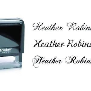 Custom Name Stamp, Signature Stamp, Self Inking Name Stamp, Calligraphy Stamp, Cursive Name Stamp image 1