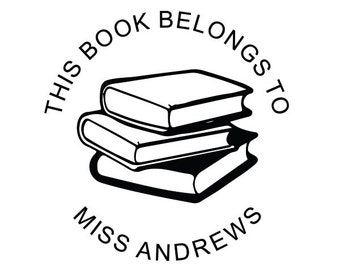 This Book Belongs To Stamp, Book Stamp, Library stamp, Personalized Book Stamp, Teacher Stamp, Librarians Stamp