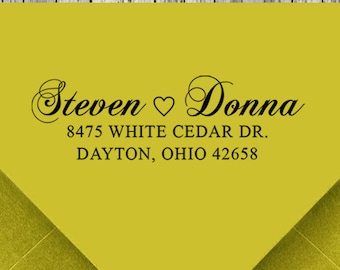 Custom Return Address Stamp, Self inking address stamp, Address Stamp, Personalized Stamp heart