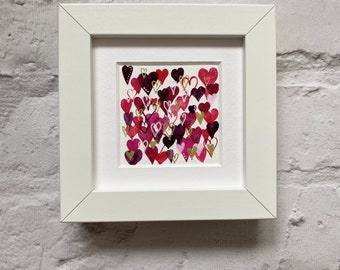 Framed Original Heart Watercolour Artwork | Framed Illustration | Heart Painting | Love Heart | Valentine’s | Gifts for her