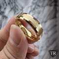 18 kt Gold Mens Wedding Bands, Mens Wedding Rings, Mens Rings, Wedding Bands for Men, 6 mm Mens Wedding Ring, Gold Mens Bands, Comfort Fit!