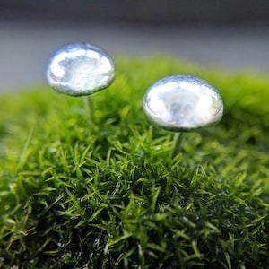 Sterling Silver Nugget Studs, Once Molten Silver Turned into Shining Ear wear, Choice Of Size