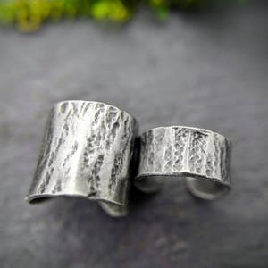 Lower Helix Ear Cuff for Non-Pierced Ears, Available in 4 Tree Bark Themed Textures Including Birch image 5