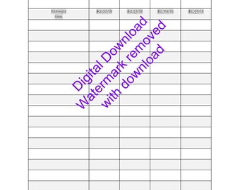 Printable Shopping Price Comparison List, Grocery Shopping Price Book, Price Tracker - Etsy