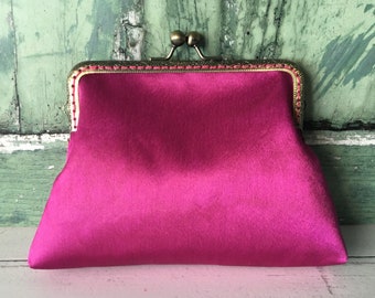 fuschia evening clutch