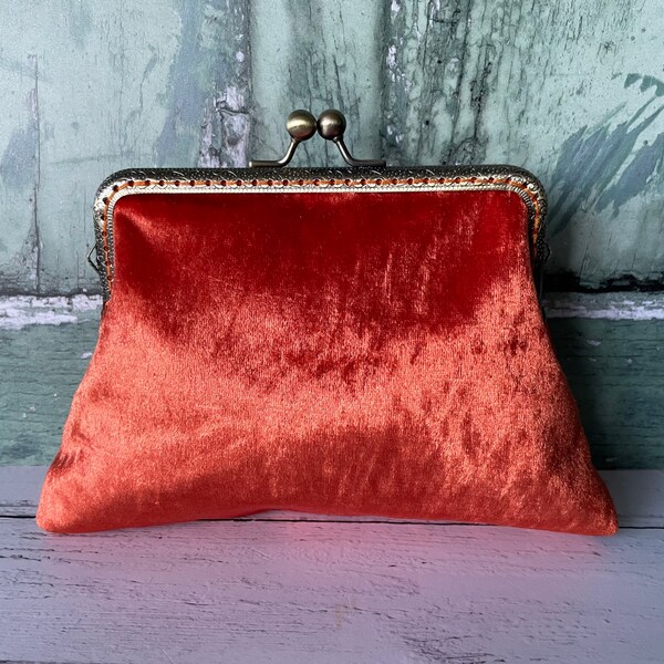 Burnt Orange Clutch Etsy