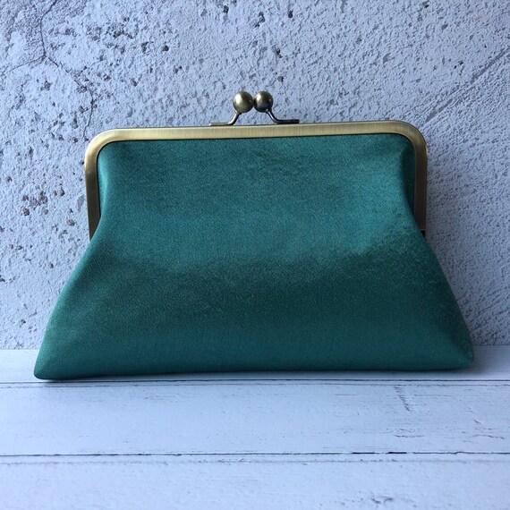 forest green clutch bag