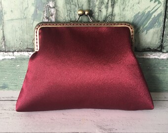 wine colored clutch