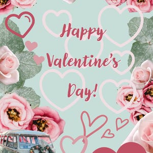 Valentinstag Grußkarte #1. 5x7