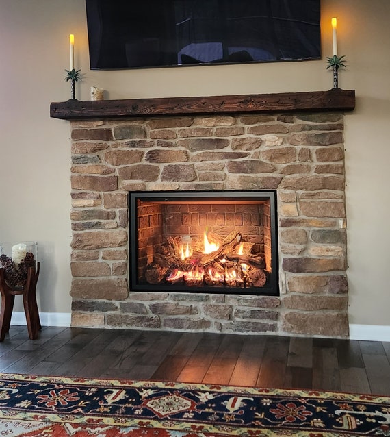 Reclaimed Wood Floating Fireplace Mantel 4x8 - Etsy UK