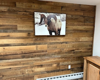 Reclaimed Wood Wall Planks, Mixed Wood Brown Barnwood Slats, Barnwood Paneling, Wood Wall Panel, Barn Wood Wall