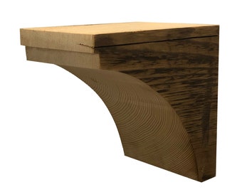 Reclaimed Wood Corbels Barnwood 4x6x6  | Rustic Decorative Wooden Corbel | Set of 2 | for Mantels, Shelves and Countertops!
