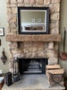 Reclaimed Fireplace Mantel | Authentic Hand Hewn Barn Wood Beam | Solid Rustic Barnwood Beams | Hardware Included 